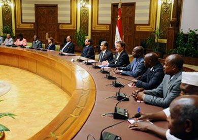 اجتماع الرئيس السيسي مع وزراء البيئة الأفارقة