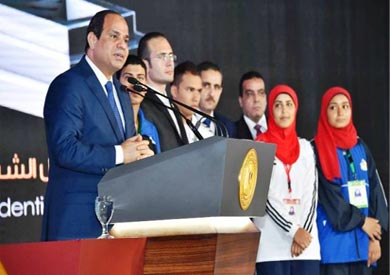 ​السيسي يشهد احتفالية يوم الشباب المصري ارشيفية