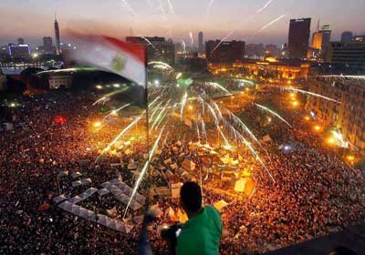 فرحة ميدان التحرير