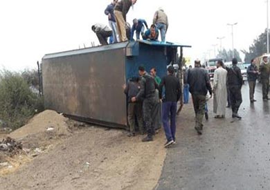 انقلاب سيارة مساجين بطنطا