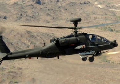 طائرت الأباتشي تقصف اهداف في شمال سيناء