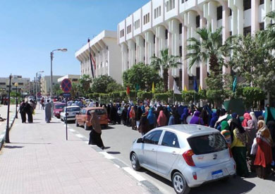 تظاهر الطلاب بجامعة الفيوم