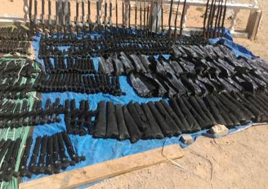 صورة من مضبوطات الأسلحة بنطاق المنطقة العسكرية الغربية