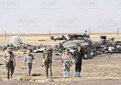 حادث سقوط الطائرة الروسية فى سيناء تصوير احمد عبد الفتاح