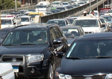 توقف حركة المرور بالقاهرة