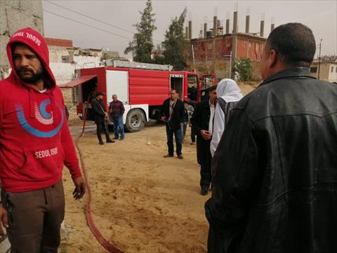 الدفاع المدني في بئر العبد بشمال سيناء