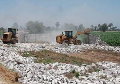 إزالة 49 حالة تعد على الأراضي الزراعية بالقليوبية