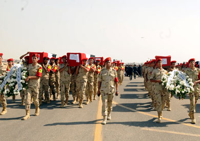 جنازة شهداء حادث سيناء