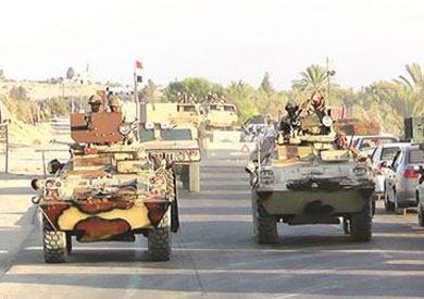 جانب من انتشار قوات الجيش فى سيناء