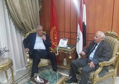 اللواء عادل الغضبان محافظ بورسعيد، وسامح عاشور نقيب المحامين