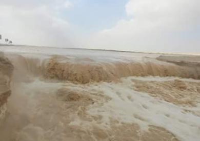 السيول تضرب منطقة غرب الموهوب بالوادي الجديد