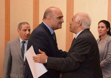 وزير النقل الدكتور جلال سعيد ونظيره الأردني المهندس يحيى الكسبي
