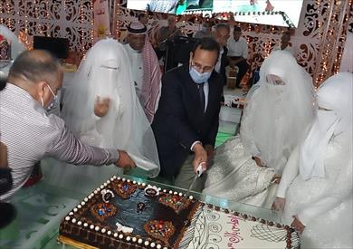 محافظ شمال سيناء يشهد حفل زفاف جماعي