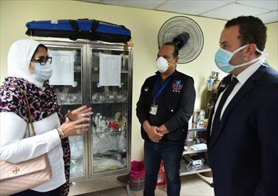 وزيرة الصحة خلال زيارتها الحجر الصحي