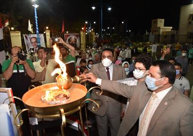 محافظ مطروح يطلق شعلة أولمبياد الطفل