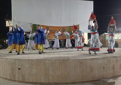 عرض مميز لفرقة أسيوط للفنون الشعبية على المسرح الروماني بدمياط