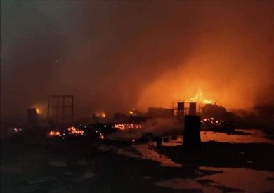 حريق مخزن بأكتوبر