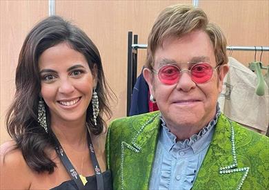 السوبرانو المصرية فاطمة سعيد مع إلتون جون