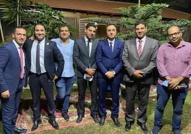 أحمد مهابة ورامي حسن داخل نادي قضاة الإسكندرية