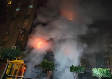 حريق عمارات رامو في مدينة نصر