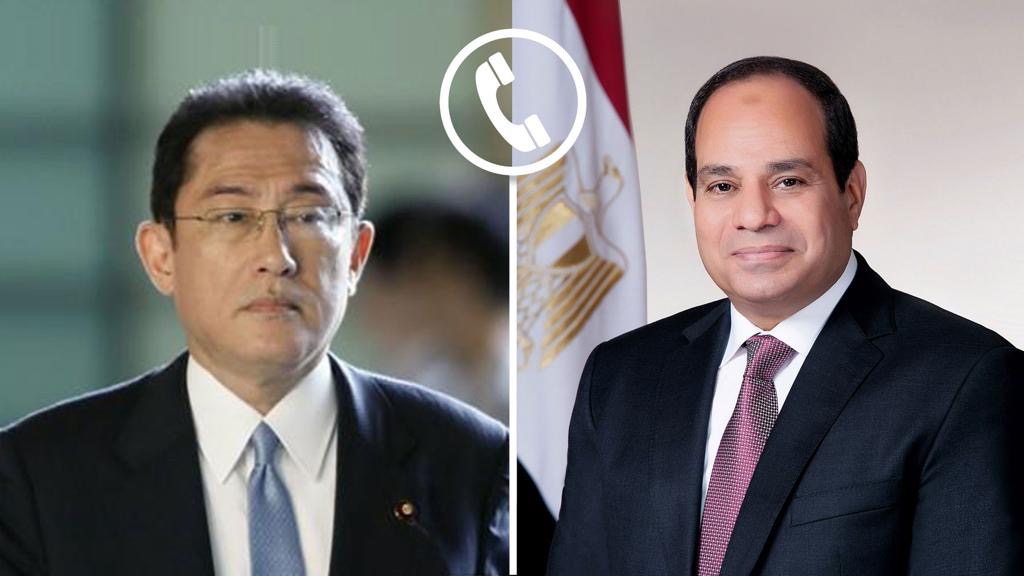 السيسي يتلقى اتصالا من رئيس وزراء اليابان تناول وجهات النظر بشأن تطورات الأوضاع الإقليمية وفي الأراضي الفلسطينية