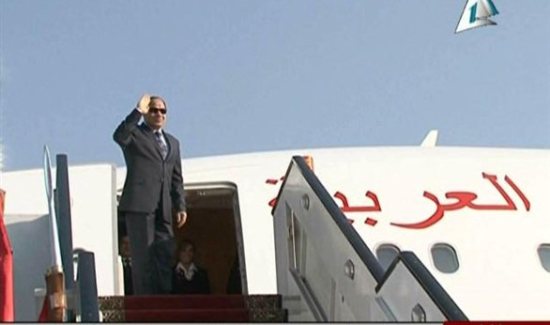 الرئيسي عبد الفتاح السيسي خلال مغادرته القاهرة متوجهًا إلى نيويورك