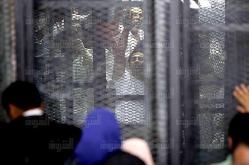 متهمو 25 مظاهرات أبريل- تصوير إبراهيم عزت