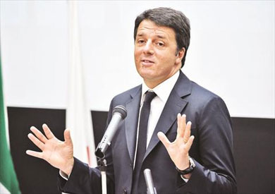 رئيس الوزراء الايطالي ماتيو رينزي