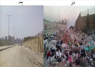 الجيزة تزيل 900 طن مخلفات هدم وبناء وقمامة من أرض اللواء ومطار إمبابة