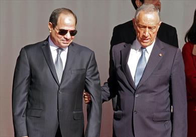الرئيس عبد الفتاح السيسي و نظيره البرتغالي، مارسيلو ريبيلو دي سوزا