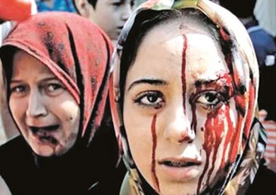 إحدي الصور المفزعة التي بثها القراصنة علي المواقع البريطانية