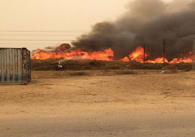 إخماد حريق في مزرعة بالدقهلية