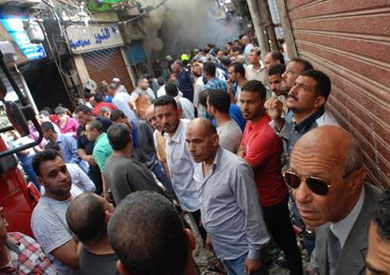 زيارة محافظ القاهرة لموقع الحريق بالعتبة