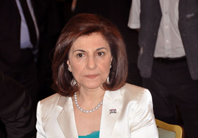 العضو في الوفد الرسمي السوري المشارك في الجولة الثانية من مفاوضات جنيف-2، بثينة شعبان-ارشيفية