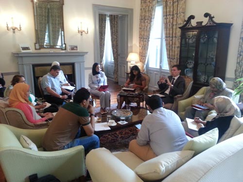 لقاء السفير البريطانى مع عدد من الصحفيين