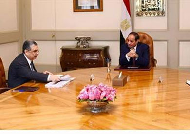 اجتماع الرئيس عبد الفتاح السيسي مع الدكتور محمد شاكر المرقبي وزير الكهرباء والطاقة المتجددة