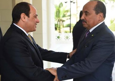 الرئيس السيسي مع رئيس موريتانيا