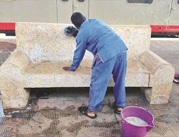 عمليات تنظيف السكة الحديد