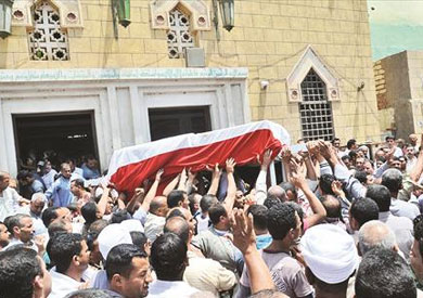 تشييع جنازة أمين الشرطه شهيد الأمن الوطني ببني سويف