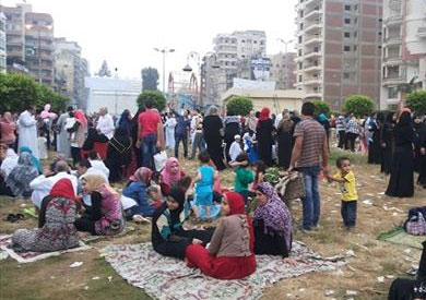 أهالى الغربية يقضون العيد بين الحدائق والملاهي وكورنيش النيل
