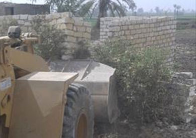 جانب من حملة الازالة بالفيوم