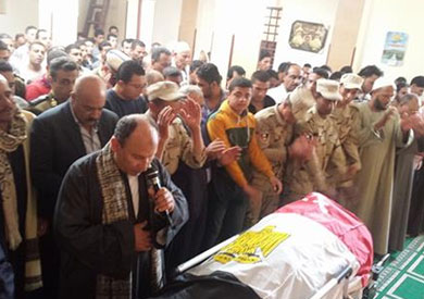 جانب من جنازة الشهيد بالفيوم