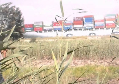 صورة من فيديو استهداف كتائب الفرقان لسفية بقناة السويس