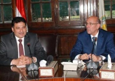 وزير الزراعة الدكتور صلاح هلال والدكتور حسام مغازي وزير الموارد المائية والري