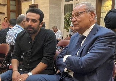 رئيس مجلس إدارة مؤسسة الشروق ابراهيم المعلم في عزاء الأب وليم سيدهم