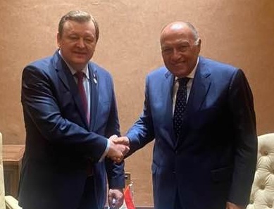 وزير الخارجية يستعرض مع نظيره البيلاروسي جهود مصر لوقف الصراع في غزة