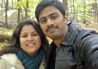 المواطن الهندى المقتول وزوجته