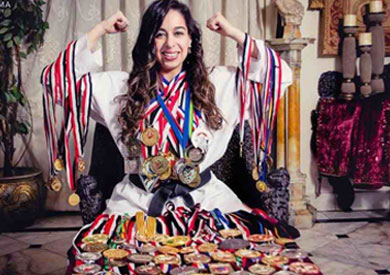 «كارولين» مثلت مصر في بطولات تايكوندو عالمية