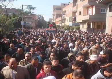 الآلاف من أهالى الدقهلية يشيعون جثمان «شهيد الواجب» عبد الرحمن حسن
