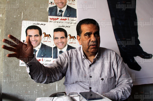 المستشار أحمد حبيب المرشح للانتخابات البرلمانية عن دائرة العمرانية - تصوير: هبة خليفة